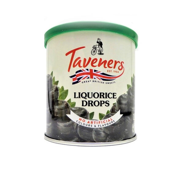 Taveners Travel Tubs- Liquorice Drops (Pack of 6)
